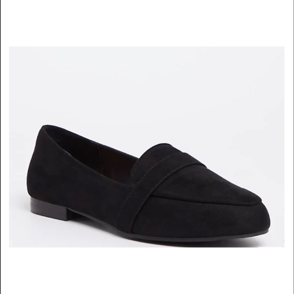 Torrid BLACK FAUX SUEDE LOAFER (WW) Size 7 Size 9
